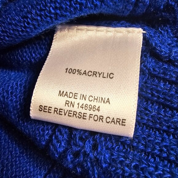 Signature By Robbie bee blue cardigan size L - Picture 2 of 5
